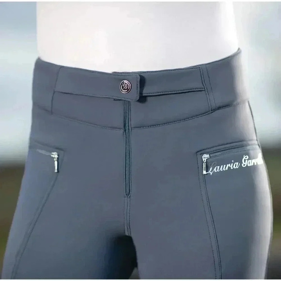 Lauria Garrelli riding breeches Softshell silicone Full seat Graphite women’s 28 - Picture 3 of 11